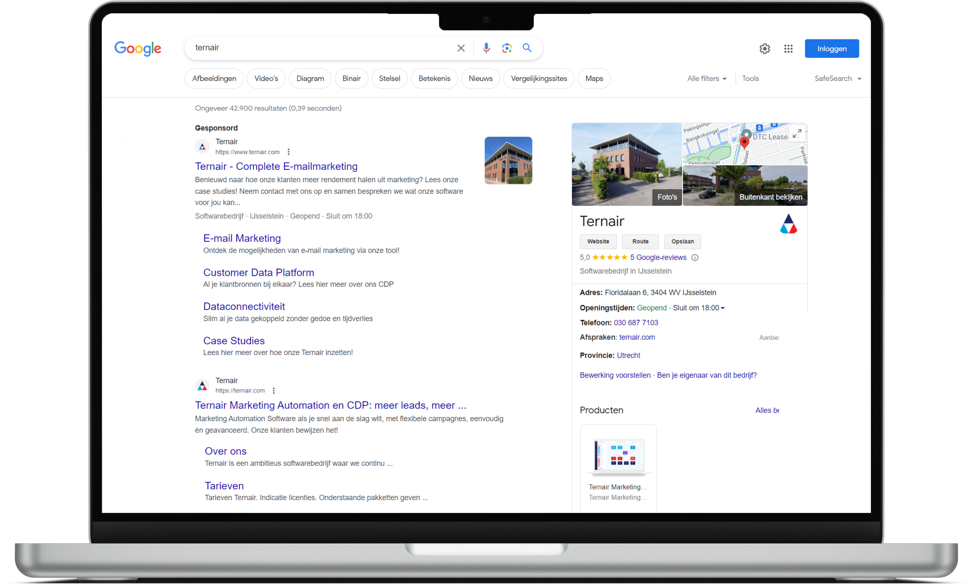 Word gemakkelijker gevonden in Google